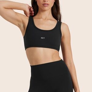 SET Active AIRLUXE™ BREATHE SCOOP BRA - ONYX Size SOnyx / S